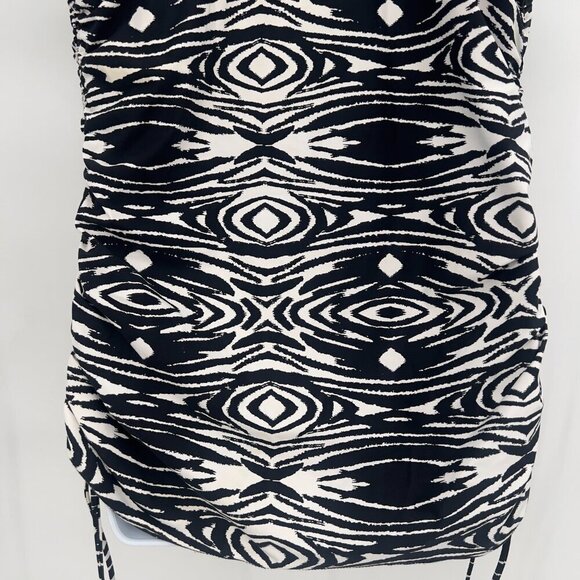 Spanx Love Your Assets Ruched Tankini Swim Top Black & White Abstract Print XL - Picture 7 of 11
